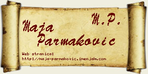 Maja Parmaković vizit kartica